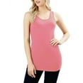 thumbnail image 1 of Womens Solid Basic Cotton Racerback Tank Top, 1 of 5