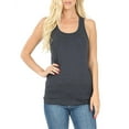 thumbnail image 1 of Womens Solid Basic Cotton Racerback Tank Top, 1 of 3