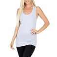 thumbnail image 1 of Womens Solid Basic Cotton Racerback Tank Top, 1 of 3
