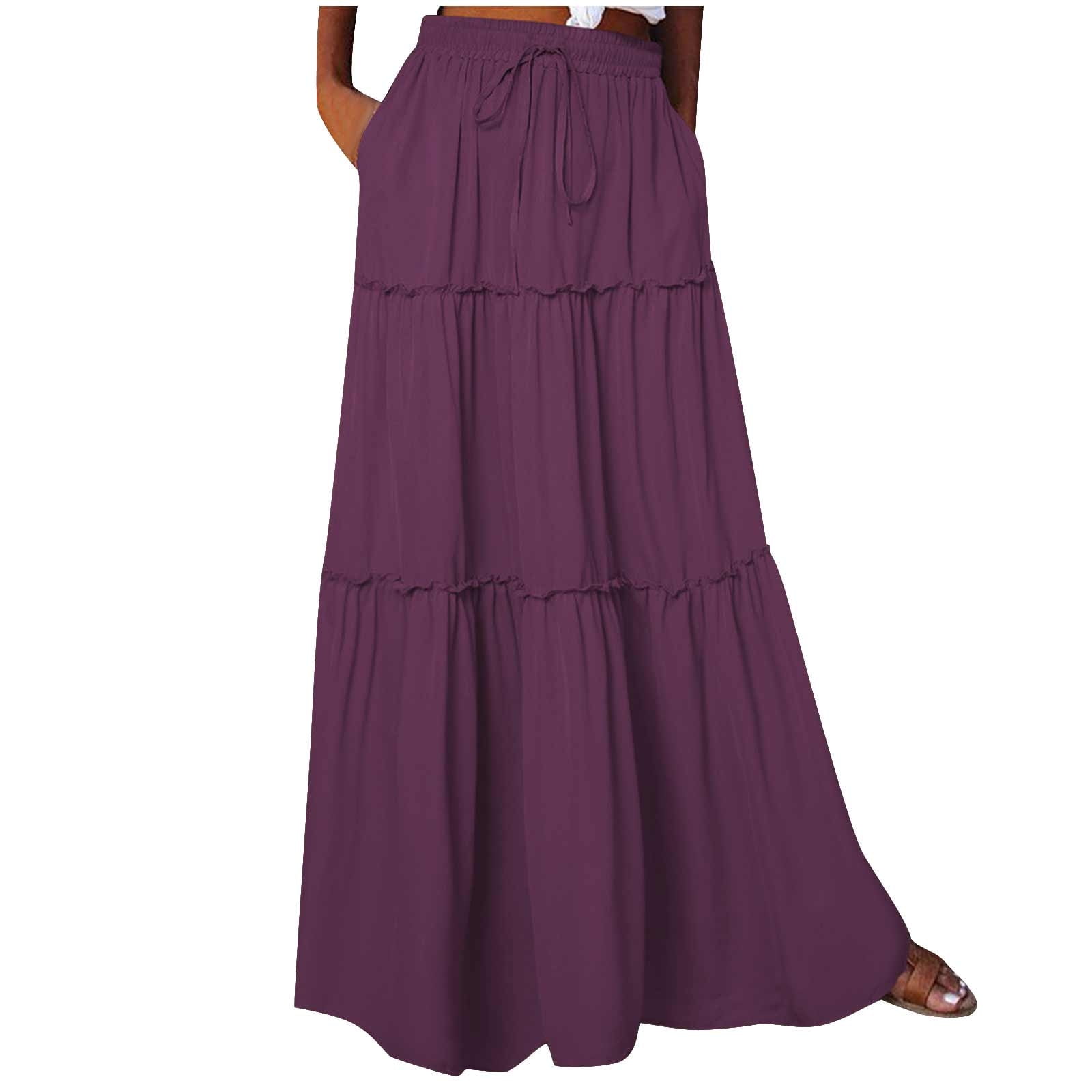 Purple skirt boho sale