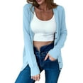 thumbnail image 1 of Womens Solid Button Down Long Sleeve Classic V Neck Knit Cardigan Sweater, 1 of 5
