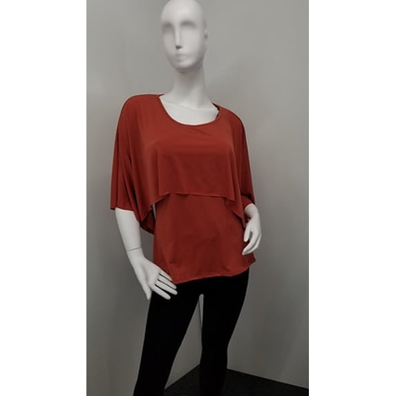 Womens Solid Color 3/4 Sleeves Tops by 1826