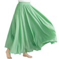 thumbnail image 1 of Womens Solid Color Half Skirt Elastic Waist A Line Skirt Long Half Skirt, Solid Color Sleeveless Full-Length Big & Tall Elastic Waist A-line Skirt Green, 1 of 6