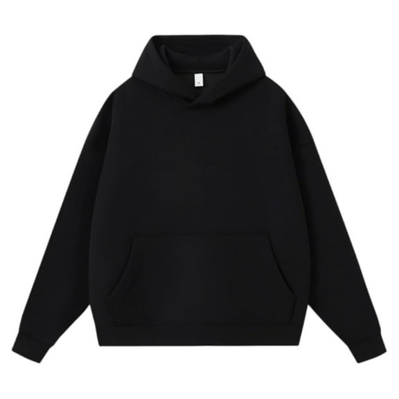 Womens Solid Color Hoodies Long Sleeve Unisex Sweatshirt Causal Outerwear Tops