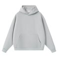 thumbnail image 1 of Womens Solid Color Hoodies Long Sleeve Unisex Sweatshirt Causal Outerwear Tops, 1 of 6