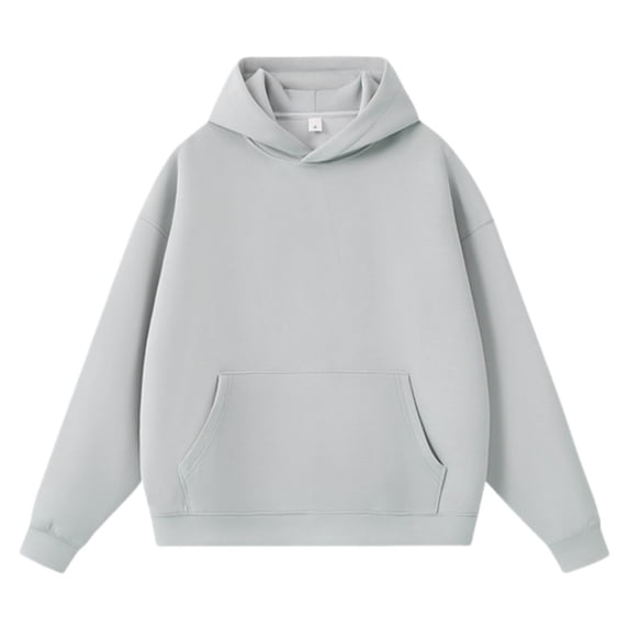 Womens Solid Color Hoodies Long Sleeve Unisex Sweatshirt Causal Outerwear Tops