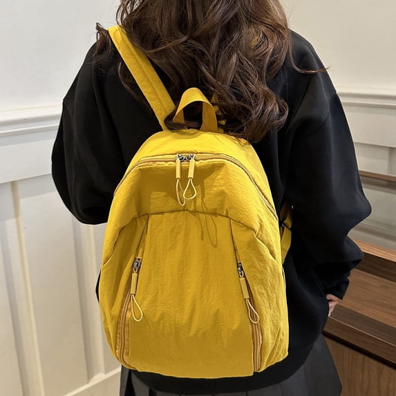 Womens Solid Color Lightweight Backpack Large Capacity Commuter School Bookbag Back to School Backpack for Women