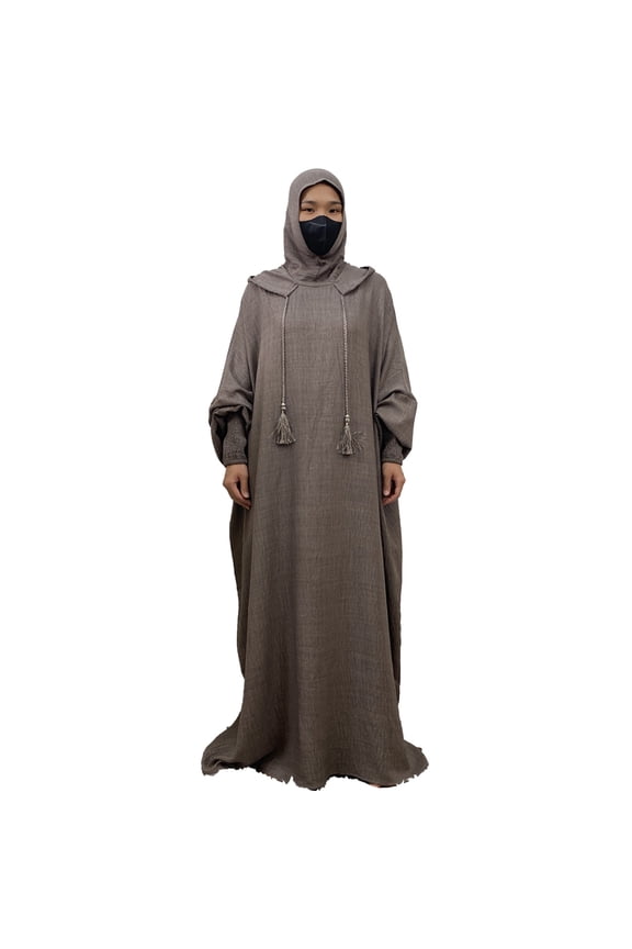 Womens Solid Color Maxi Hoodie Dress Full Coverage Pullover Long Sleeve Fall Winter Loose Caftan Dresses