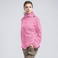 thumbnail image 1 of Womens Solid Color Packable Rain Jacket Lightweight Windproof Raincoat With Hood Outdoor Rain Gear Travel Hiking Cycling Womens Western Fashion Western Jackets for Women Business Casual for Women Fall, 1 of 6