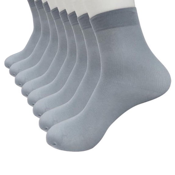 Womens Solid Color Sheer Ankle Socks Thin Breathable Lightweight Soft Stretchy 4 Pairs