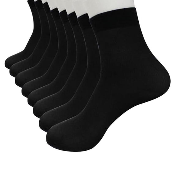 Womens Solid Color Sheer Ankle Socks Thin Breathable Lightweight Soft Stretchy 4 Pairs