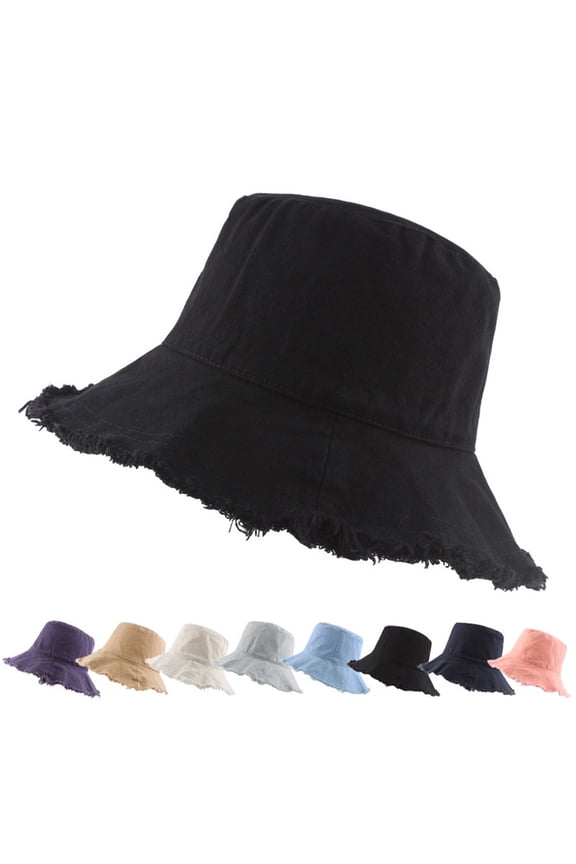 Womens Solid Color Sun Hat with Wide Brim Elegant Floppy Beach and Casual Wear Design
