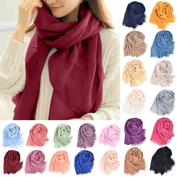 Womens Solid Color Tulle Scarf with Tassel Trim Elegant Evening Wrap for Formal Occasions