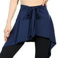 thumbnail image 1 of Womens Solid Color Yoga Wrap Skirt Hip Scarf Sport Tennis Athletic Running Cover Up Tie Up Asymmetrical Short Skirt, 1 of 8