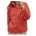 thumbnail image 1 of Womens Solid Color Zip Up Collar Jacket Casual Comfort Everyday Wear Lightweight Layer, 1 of 3