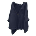 thumbnail image 1 of Womens Solid Cotton Linen Tops R, 1 of 7