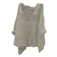 thumbnail image 1 of Womens Solid Cotton Linen Tops R, 1 of 7