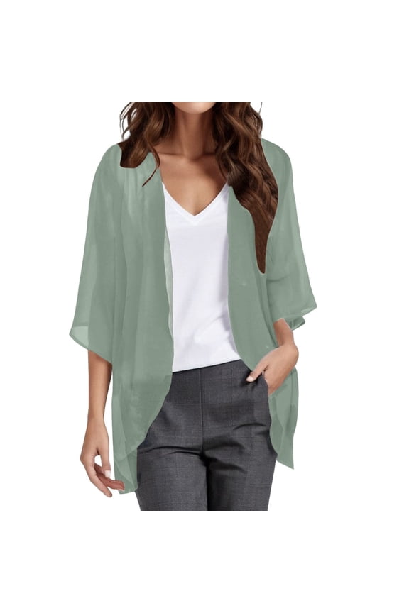 Womens Solid Elegant Puff Oversized Cardigans Sleeve Cardigan Loose Cover Cardigan Knitted Sweater Up Casual Blouse Tops