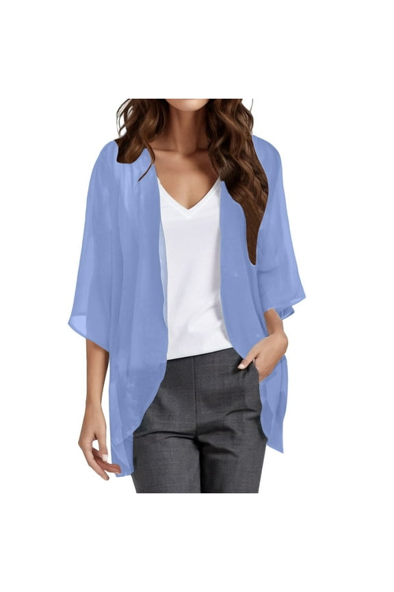 Womens Solid Elegant Puff Plus Size Sweater for Women Sleeve Cardigan Loose Cover Plus Size Womens Sweaters Up Casual Blouse Tops