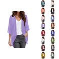 thumbnail image 1 of Womens Solid Elegant Puff Sleeve Cardigan Loose Cover Up Casual Blouse Tops Cardigan Sweaters for Women, 1 of 2