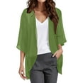 thumbnail image 1 of Womens Solid Elegant Puff Womens Cardigan Petite Sleeve Cardigan Loose Cover Womens Print Cardigan Sweater Up Casual Blouse Tops, 1 of 4