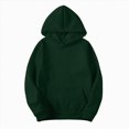 thumbnail image 1 of Womens Solid Hoodies Fall Fashion Casual Long Sleeve Hooded Sweatshirts Loose Comfy Trendy Pullover Tops with Pockets, 1 of 6