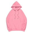 thumbnail image 1 of Womens Solid Hoodies Ultra Soft Textured Long Sleeve Tops Polar Soft Fleece Pullover Sweater Blouses Comfort Casual Hooded Top Spring Outfits 2025 Pullover Fall Winter Clothes, 1 of 4