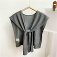 thumbnail image 1 of Womens Solid Knitted Small Shawl Outwear Spring Fall Wrap, 1 of 2