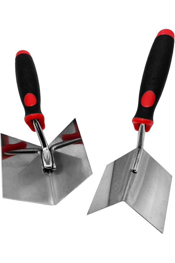 -Drywall Corner Tool 2pcs/Set, Stainless Steel Sheetrock External Corner Trowel & Internal Corner Trowel