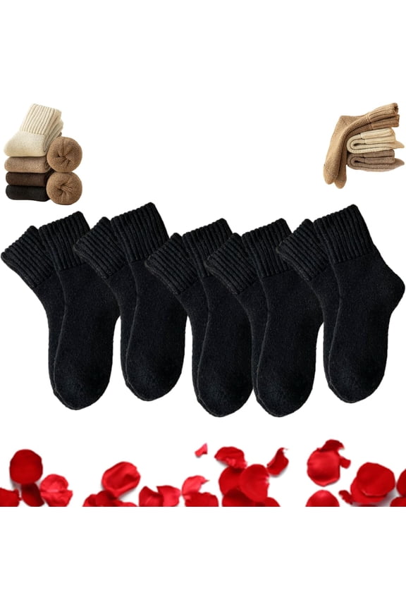 Womens Solid Mid Calf Socks for Fall and Winter, Ladies Cozy Casual Retro Soft Comfy Warm Thick Cute Knit Crew Socks