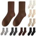 thumbnail image 1 of Womens Solid Mid Tube Socks Pure Cotton Pile Lined for Autumn and Winter, 1 of 3