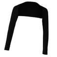thumbnail image 1 of Womens Solid Open Cropped Elastic Arm Cover Shrug Hijab Black Modal shawl Black, 1 of 8