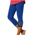 thumbnail image 1 of Womens Solid Yoga Leggings Summer Fashion Casual Capri Pants Lightweight Comfy Pilate Workout Capris for 2024, 1 of 5