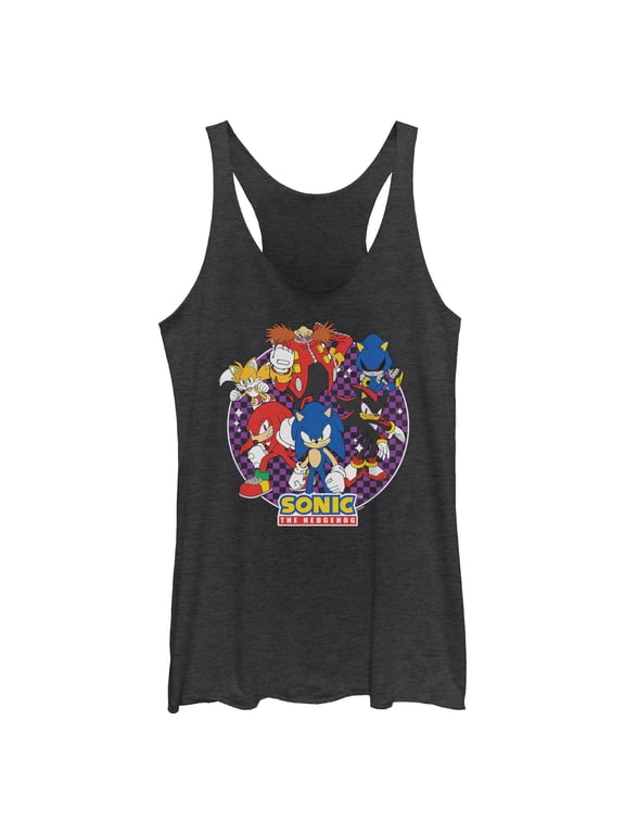 Womens Sonic the Hedgehog Classic Characters Racerback Tank