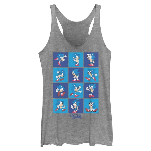 Womens Sonic the Hedgehog Classic Poses Racerback Tank