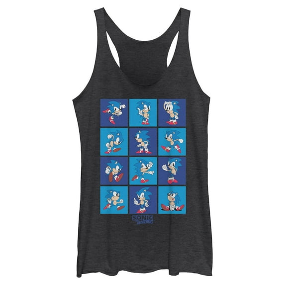 Womens Sonic the Hedgehog Classic Poses Racerback Tank