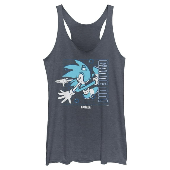 Womens Sonic the Hedgehog Game On Pose Racerback Tank