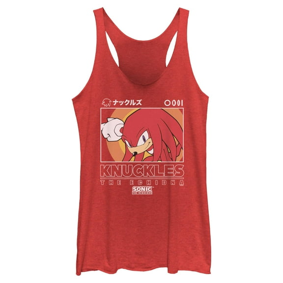 Womens Sonic the Hedgehog Knuckles Portrait Racerback Tank