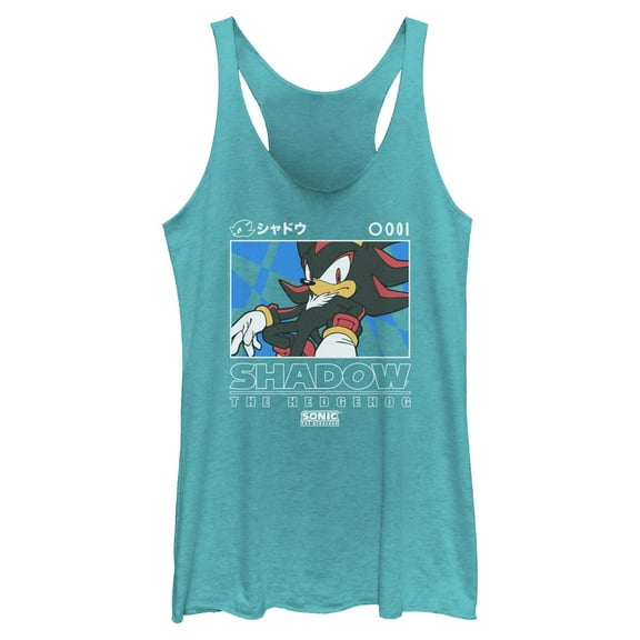 Womens Sonic the Hedgehog Shadow Portrait Racerback Tank