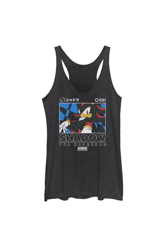 Womens Sonic the Hedgehog Shadow Portrait Racerback Tank