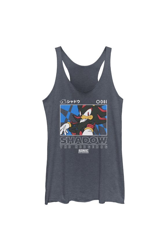 Womens Sonic the Hedgehog Shadow Portrait Racerback Tank