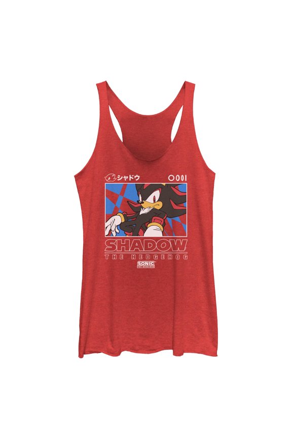 Womens Sonic the Hedgehog Shadow Portrait Racerback Tank