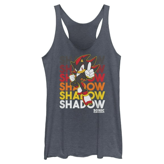 Womens Sonic the Hedgehog Shadow Stack Racerback Tank