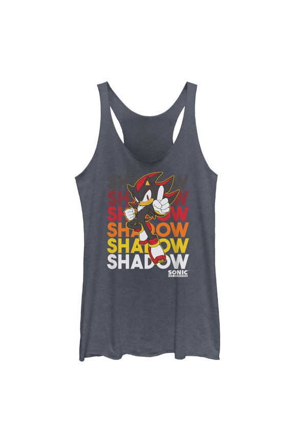 Womens Sonic the Hedgehog Shadow Stack Racerback Tank