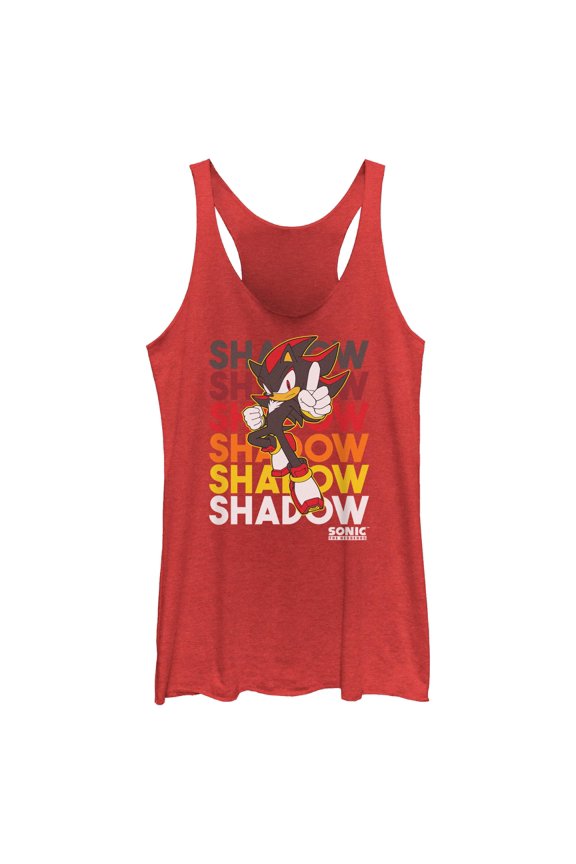 Womens Sonic the Hedgehog Shadow Stack Racerback Tank