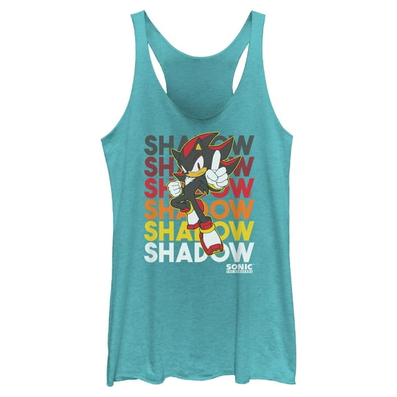Womens Sonic the Hedgehog Shadow Stack Racerback Tank