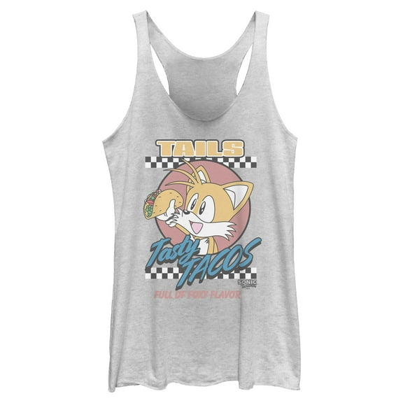 Womens Sonic the Hedgehog Tails Tasty Tacos Racerback Tank