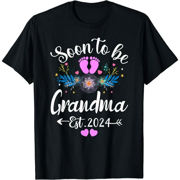 Womens Soon to be Grandma 2024 Mother's Day T-Shirt