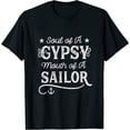 thumbnail image 1 of Womens Soul of A Gypsy Mouth of A Sailor Offensive T Shirt Sassy Ladies Top Black XL, 1 of 5