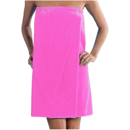 Womens Spa Wrap, Terry Cotton Wraps, Pink, S/M Size